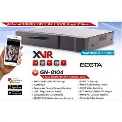 XVR 4 Kanal Kamera Kayıt Cihazı KD-8104S