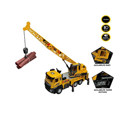 XX992-02AB Çek Bırak Işıklı ve Sesli Kule Vinç 1:28 - 1 Adet Stokta Olan Gönderilir