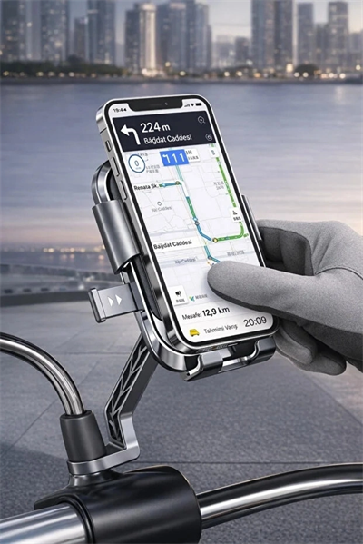 Xy-089 Motosiklet & Bisiklet Ayna Baglantılı Telefon Tutucu