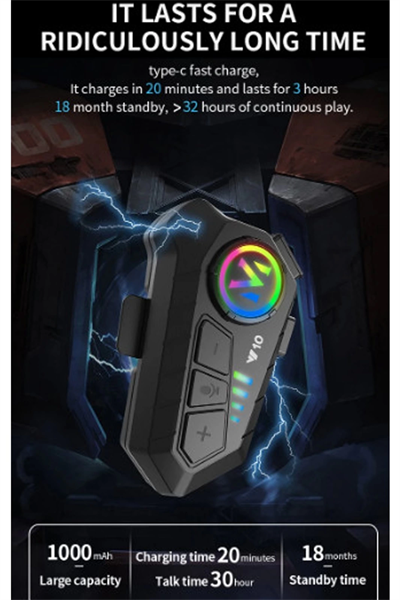 Y10 Kask Kulaklık Bluetooth Motosiklet Kulaklık 5,3 Bluetooth Intercom Motorsiklet Kulaklık