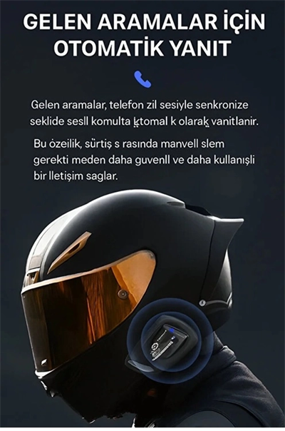 Y11 Bluetooth Kulaklık Mikrofonlu Motosiklet Kulaklığı İntercom Bt 5.3
