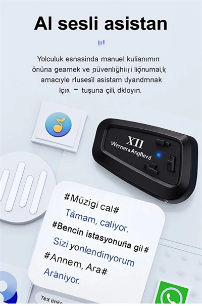 Y11 Bluetooth Kulaklık Mikrofonlu Motosiklet Kulaklığı İntercom Bt 5.3