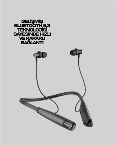 Y12 Bluetooth Boyun Bantlı Kulaklık – 100 Saat Pil, Bluetooth 5.3, Dokunmatik Kontrol