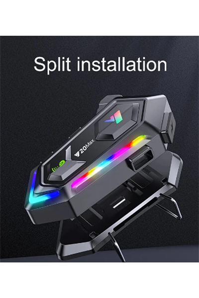 Y20 Max Motosiklet Bluetooth 5.3 Kask Intercom 2 Kişi 300 Metre Eşleşme Özellikli