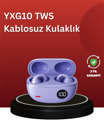 YXG10 Açık Kulak Bluetooth Kulaklık – Klipsli, Güvenli Spor Tasarım, 30 Saat Pil