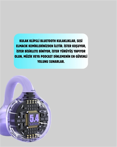 YXG10 Klipsli Açık Kulaklık – Spor İçin Uygun, APTX Ses, Ergonomik Yapı
