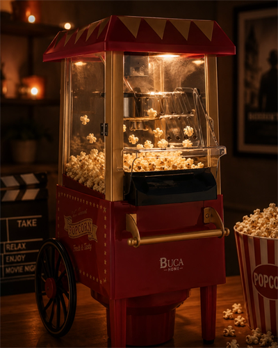 Yağsız Mısır Patlatma Makinesi Sıcak Hava Popcorn Makinesi Nostaljik Tasarım