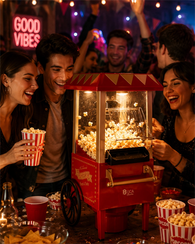 Yağsız Popcorn Makinesi Hızlı Sıcak Hava Mısır Patlatıcı Ev Tipi Kullanım