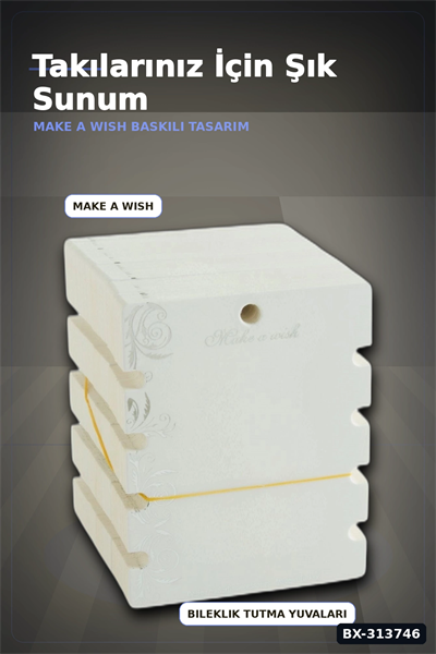 Yaldızlı Kalın Mukavva Bileklik Kartı 100 Adet 10x12 Cm Takı Düzenleyici BX-313746