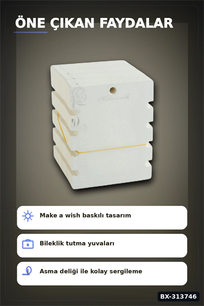 Yaldızlı Kalın Mukavva Bileklik Kartı 100 Adet 10x12 Cm Takı Düzenleyici BX-313746