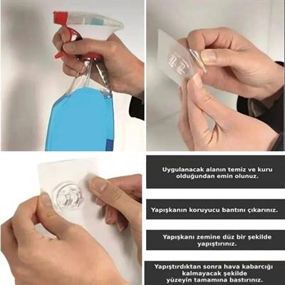 Yapışkanlı Banyo Köşeliği Kancalı Köşe Rafı Duş Şampuanlık Duvar Düzenleyici Organizer Raf (3936)