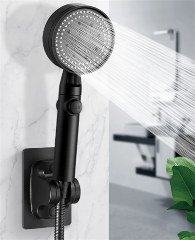 Yapışkanlı Duş Başlığı Tutucu Ayarlı Siyah Bx40