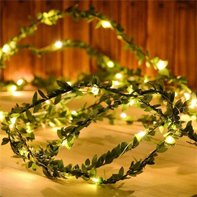 Yapraklı Dekorlu 3 Metre Peri Led Pilli  ışık Yılbaşı Aydınlatma Bx40