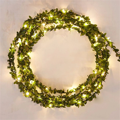 Yapraklı Dekorlu 3 Metre Peri Led Pilli  ışık Yılbaşı Aydınlatma Bx40