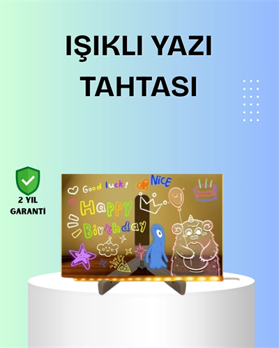 Yaratıcı Çizim ve Mesajlar İçin LED Işıklı Renkli Tahta