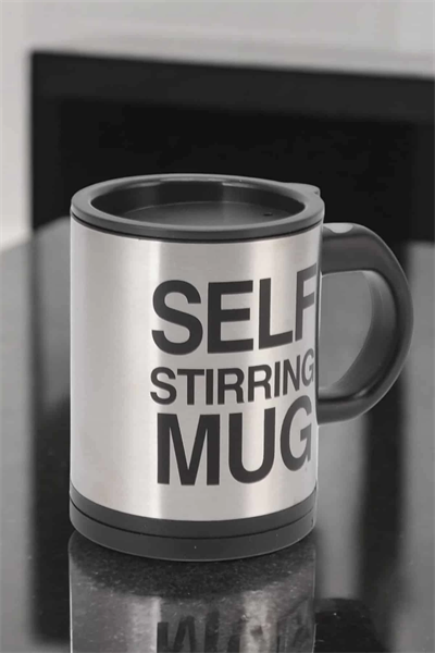 Yazılı Mug Kupa Karıştırıcı Özelliği Ve Paslanmaz Çelik