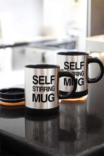 Yazılı Mug Kupa Karıştırıcı Özelliği Ve Paslanmaz Çelik