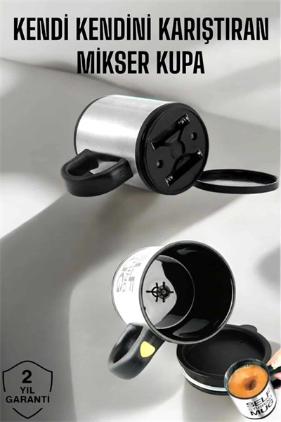 Yazılı Mug Kupa Karıştırıcı Özelliği Ve Paslanmaz Çelik