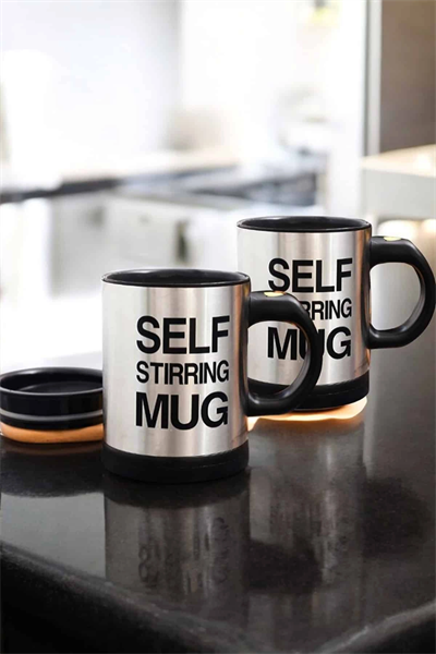 Yazılı Mug Kupa Karıştırıcı Özelliği Ve Paslanmaz Çelik