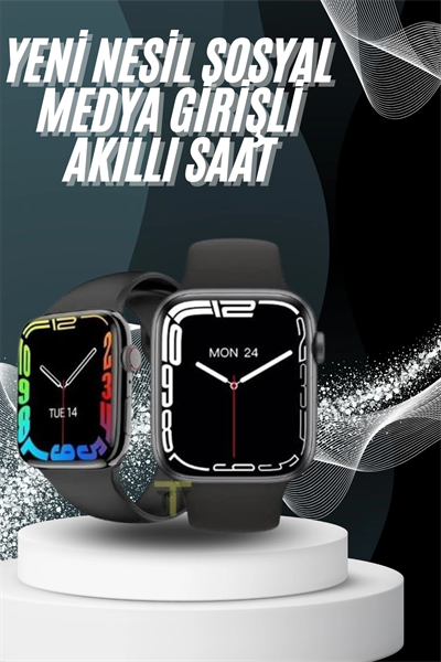 Yeni Model Akıllı Saat Dokunmatik Ekran Unisex Amoled Ekran 44 mm
