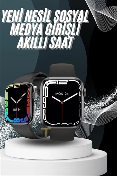 Yeni Model Akıllı Saat Dokunmatik Ekran Unisex Amoled Ekran 44 mm