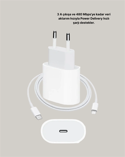 Yeni Nesil 20W USB-C Hızlı Şarj Cihazı iOS Tam Uyumlu