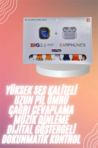 Yeni Nesil 7 Kordonlu Arama Bildirim Özellikli Kulaklık Hediyeli Akıllı Saat