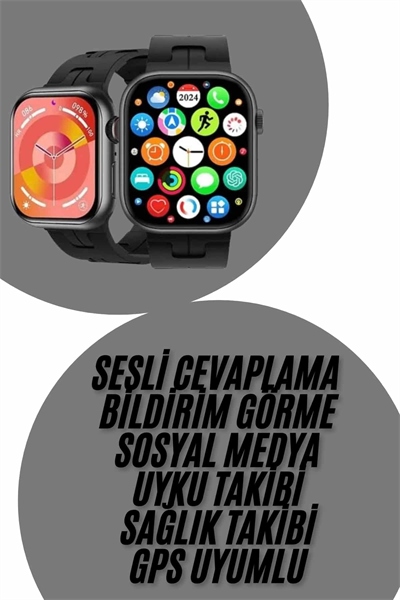 Yeni Nesil Akıllı Saat Çağrı Cevaplama Müzik Dinleme Plastik Kordon Mesaj Bildirimleri