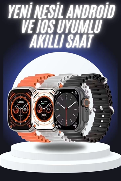 Yeni Nesil Akıllı Saat Çok Yönlü Titreşimli 49 MM Android ve İOS Uyumlu