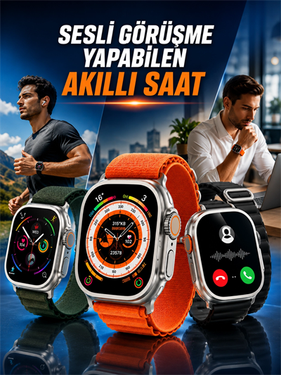Yeni Nesil Akıllı Saat Nabız Ölçer Sağlık Ölçer ve Kalori Ölçer Uyku Takibi NFC Özelliği