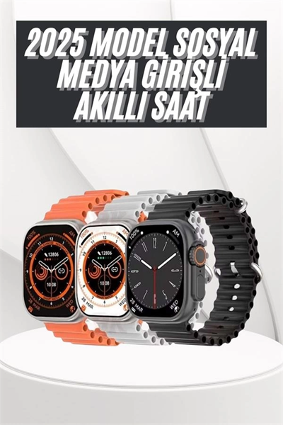 Yeni Nesil Akıllı Saat Uyku ve Sağlık Takibi Titeşimli Sesli Arama Mesaj ve Bildirim Görme