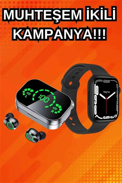 Yeni Nesil Akıllı Saat ve Ucuz Kaliteli Bluetooth Kablosuz Kulaklık Amoled Ekran