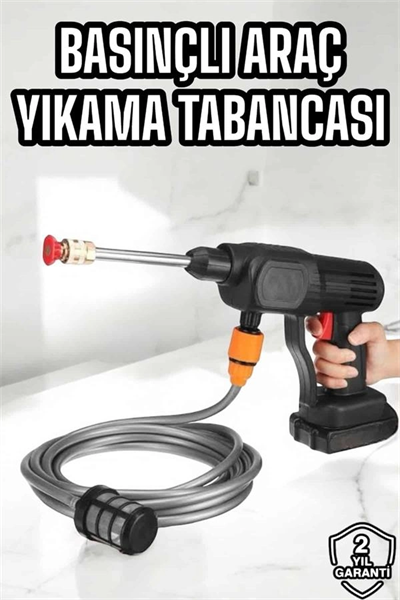 Yeni Nesil Araç Yıkama Şarjlı Tabancası Basınçlı Su Hazneli