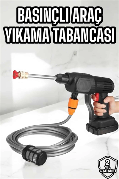 Yeni Nesil Araç Yıkama Şarjlı Tabancası Basınçlı Su Hazneli