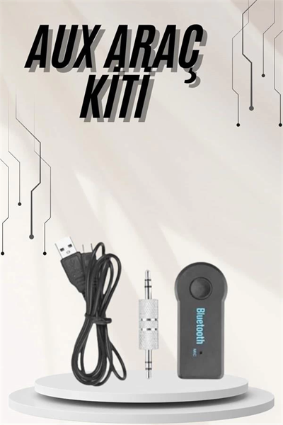 Yeni Nesil Bluetooth Aux Araç Kiti Siyah TV Tablet Telefon Araç Araba