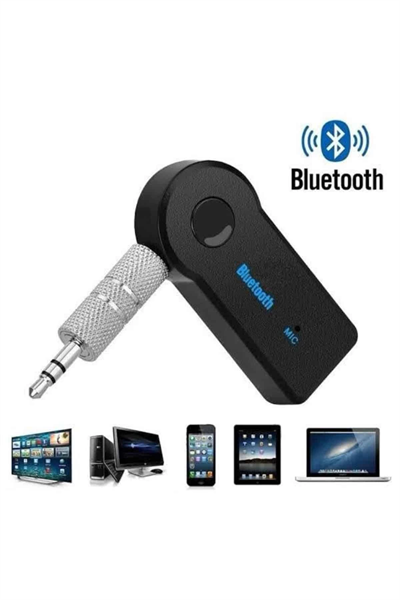 Yeni Nesil Bluetooth Aux Araç Kiti Siyah TV Tablet Telefon Araç Araba