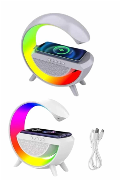Yeni Nesil Bluetooth Hoparlör Speaker 5.0 Taşınabilir G Şeklinde Powerbankli