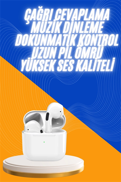 Yeni Nesil Bluetooth Kulaklık Beyaz Çağrı Cevaplayabilen Kablosuz