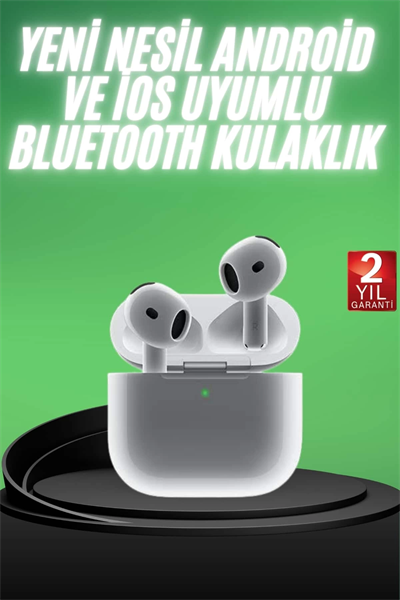 Yeni Nesil Bluetooth Kulaklık Beyaz Çağrı Cevaplayabilen Kablosuz