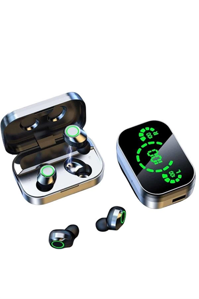 Yeni Nesil Bluetooth Kulaklık Çağrı Cevaplayabilen Dijital Göstergeli Powerbankli