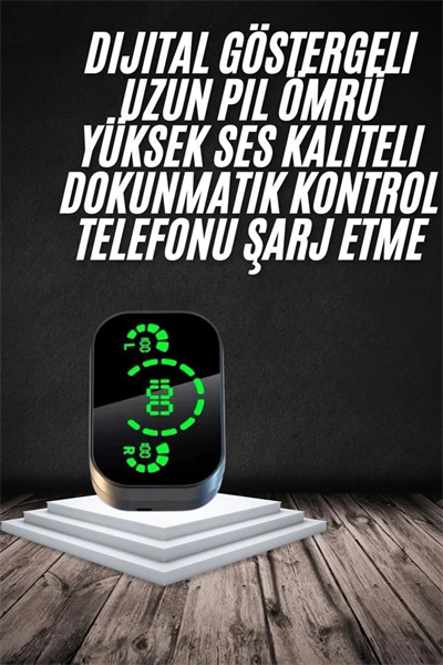 Yeni Nesil Bluetooth Kulaklık Çağrı Cevaplayabilen Dijital Göstergeli Powerbankli