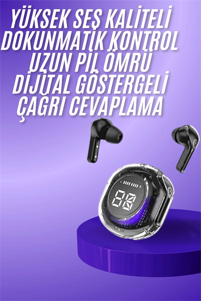 Yeni Nesil Bluetooth Kulaklık Dijital Göstergeli  Dokunmatik 5.3 Kablosuz