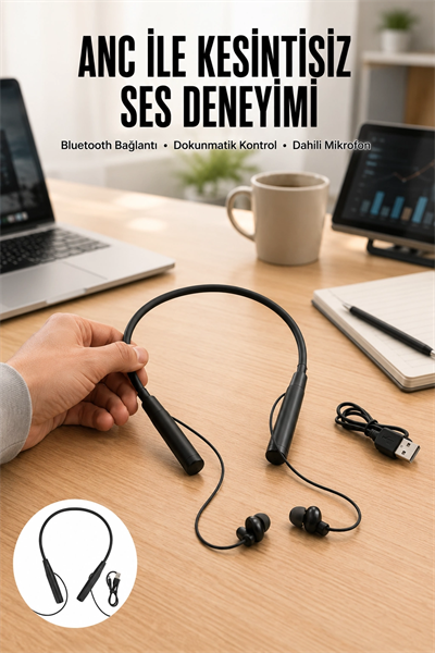 Yeni Nesil Bluetooth Kulaklık Kablolu Kulak İçi Dijital Göstergeli