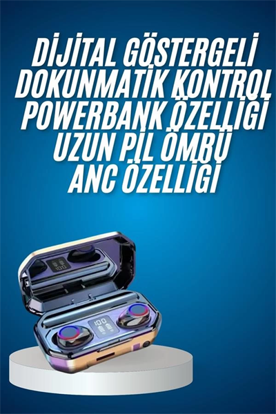 Yeni Nesil Bluetooth Kulaklık Uzun Pil Ömrü El Fenerli Dijital Şarj Göstergeli
