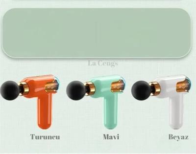 Yeni Nesil Darbeli Titreşimli Şarjlı Sporcu Masaj Tabancası 4 Başlıklı LC-002 (3936)