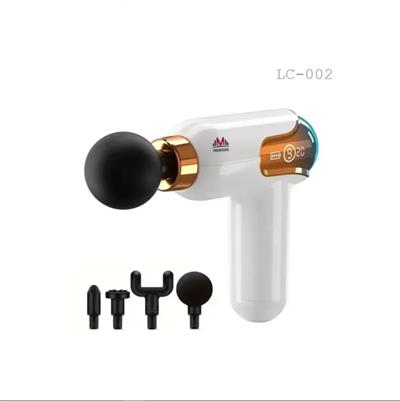 Yeni Nesil Darbeli Titreşimli Şarjlı Sporcu Masaj Tabancası 4 Başlıklı LC-002 (3936)
