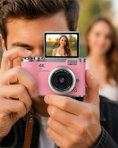 Yeni Nesil Dijital Kamera 48 MP Selfie Vlog Kamera Flip Screen Zoomlu