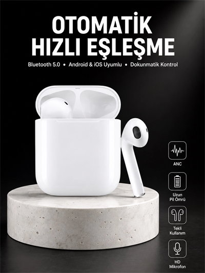 Yeni Nesil Dokunmatik Kontrol Çağrı Cevaplayabilen Kablosuz Bluetooth Kulaklık