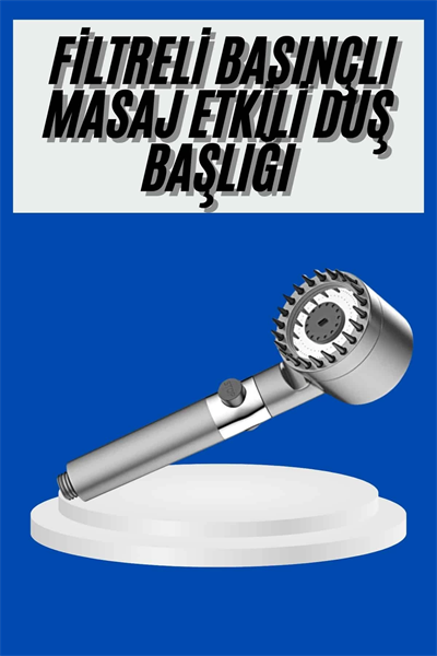 Yeni Nesil Duş Başlığı Paslanmaz Çelik Masaj Etkili Ergonomik Tasarım Su Basınçlı