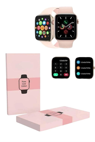 Yeni Nesil Kadın Akıllı Saat Rose Gold Android ve İos Uyumlu